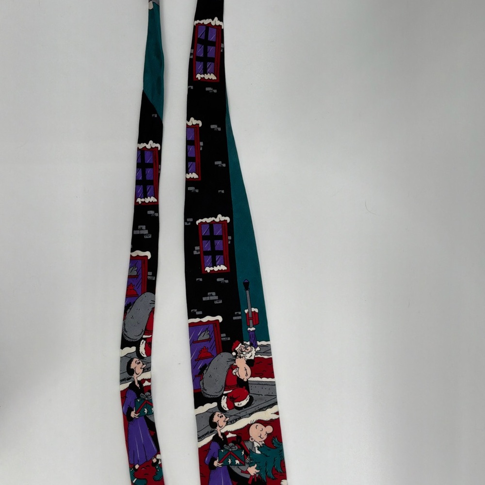 Vintage Popeye Santa Christmas  Tie